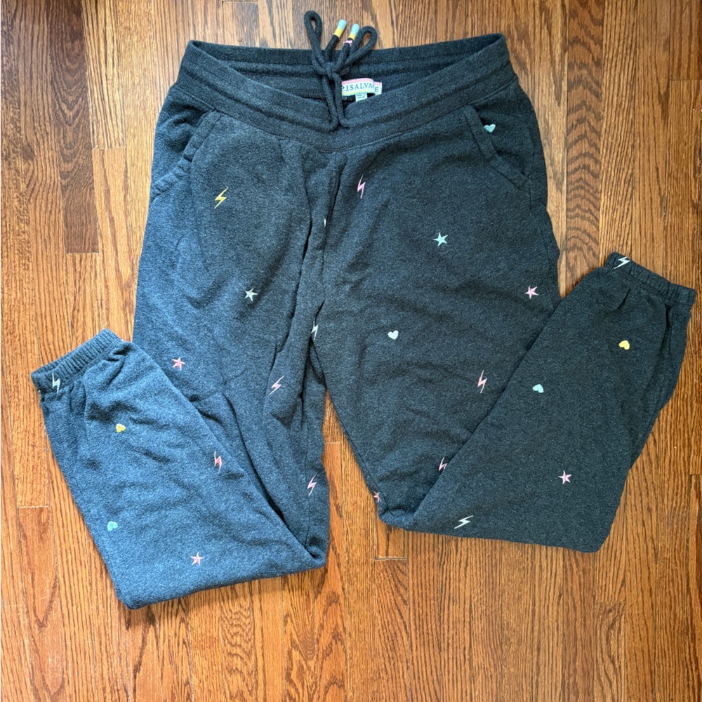 P.J. Salvage Joggers with Super Cute Embroidery, Size M